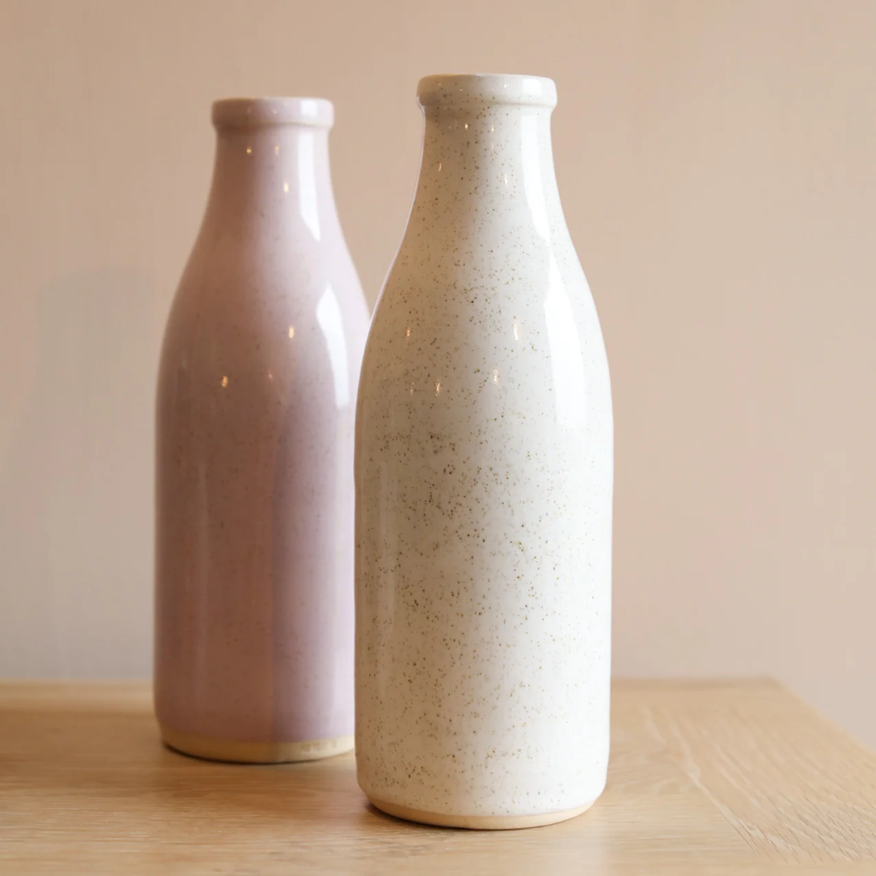 Large Ceramic Milk Bottle Vase - Image 3