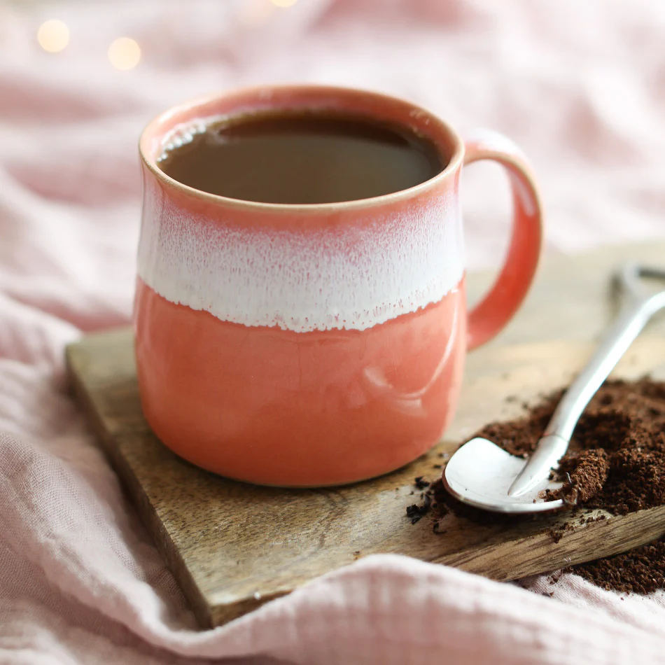 Coral Pink Handmade Mug - Image 4